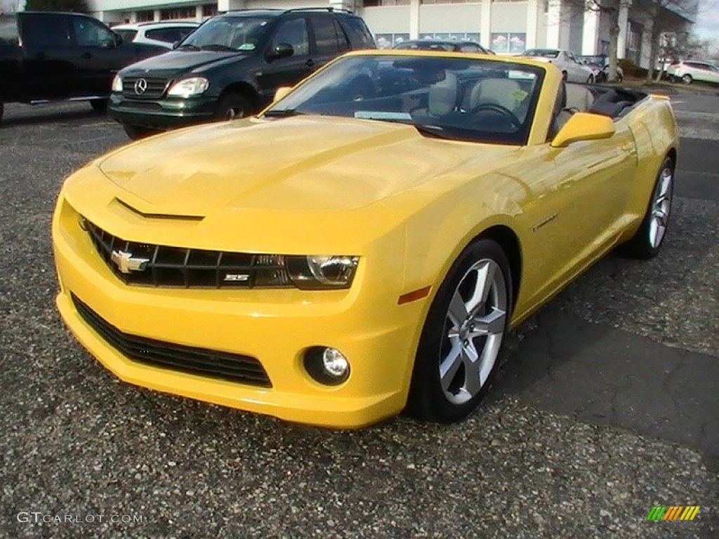 2011 Camaro SS Convertible - Rally Yellow / Gray photo #10