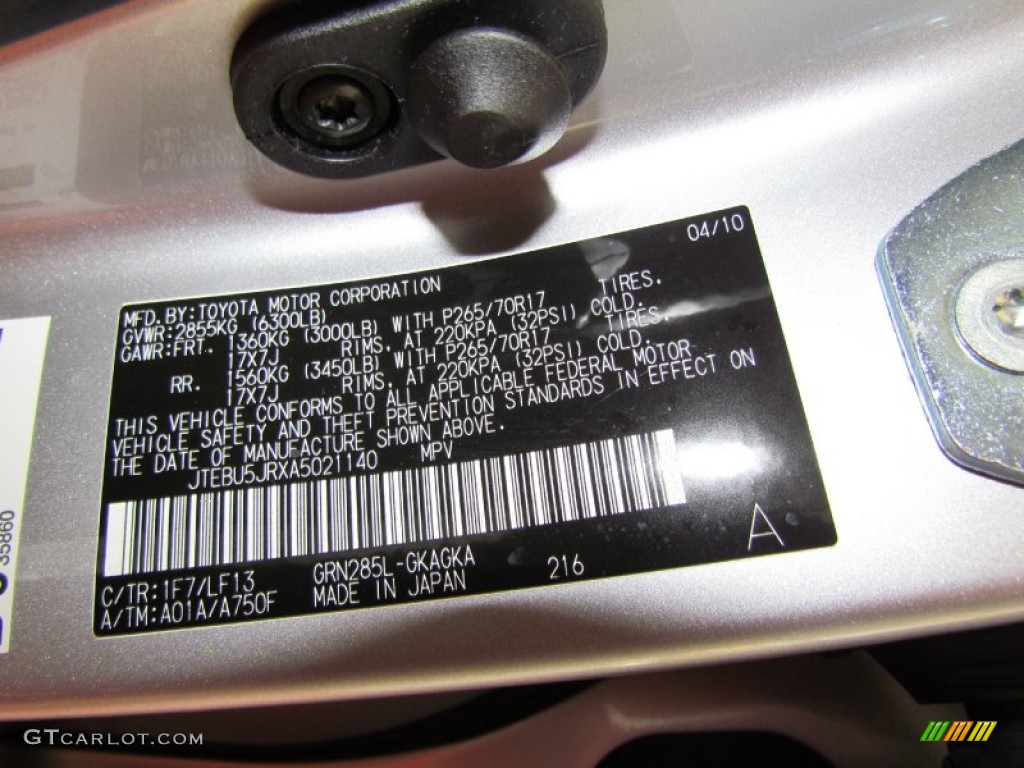 2010 4Runner SR5 4x4 - Classic Silver Metallic / Graphite photo #18