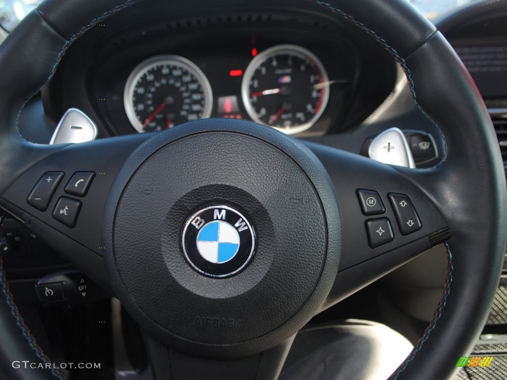 2008 BMW M6 Coupe Black Steering Wheel Photo #59835974