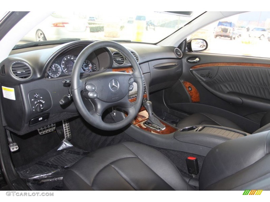Black Interior 2008 Mercedes-Benz CLK 350 Coupe Photo #59836698