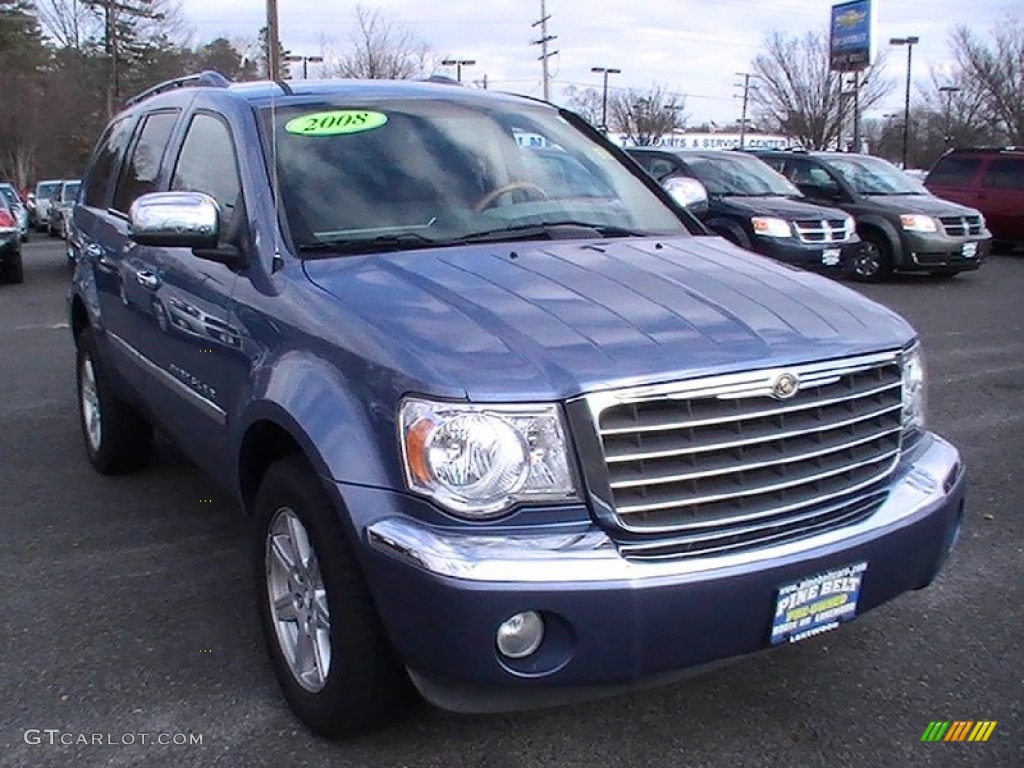 2008 Aspen Limited 4WD - Marine Blue Pearl / Light Graystone photo #3
