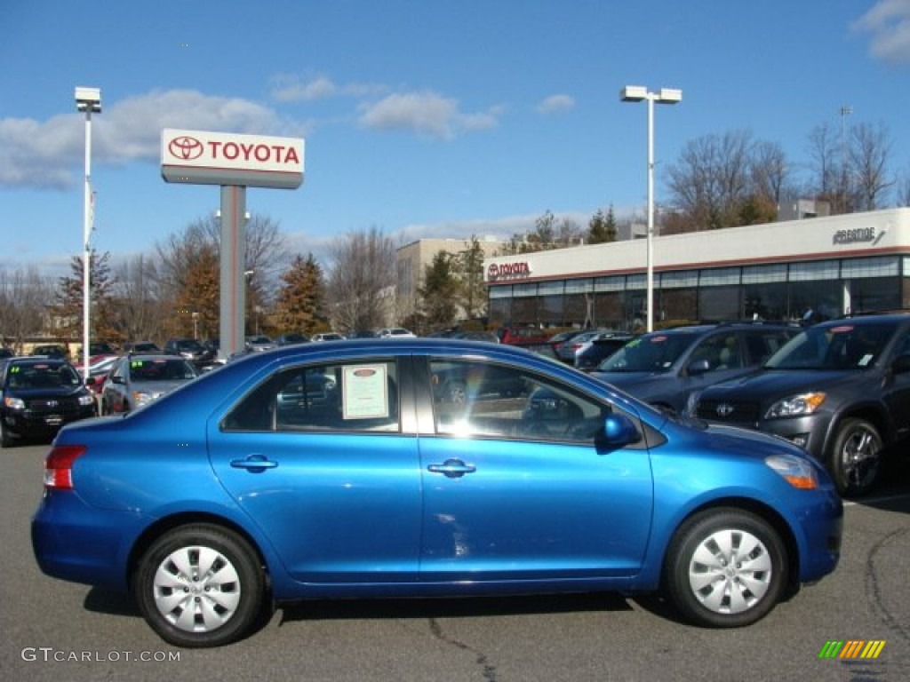 2010 Yaris Sedan - Blue Streak Metallic / Dark Charcoal photo #1