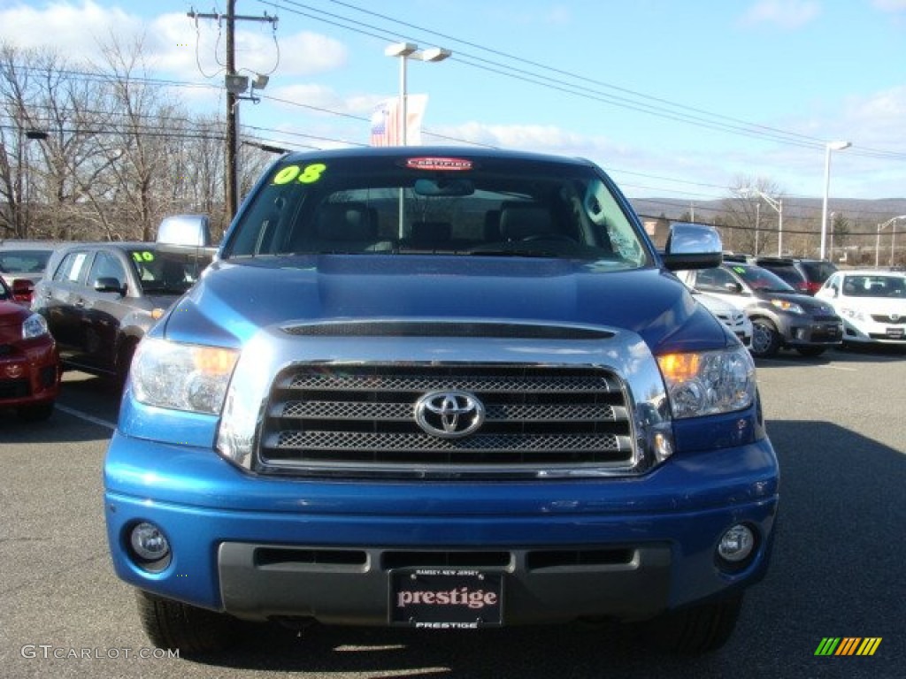 2008 Tundra Limited CrewMax 4x4 - Blue Streak Metallic / Graphite Gray photo #2