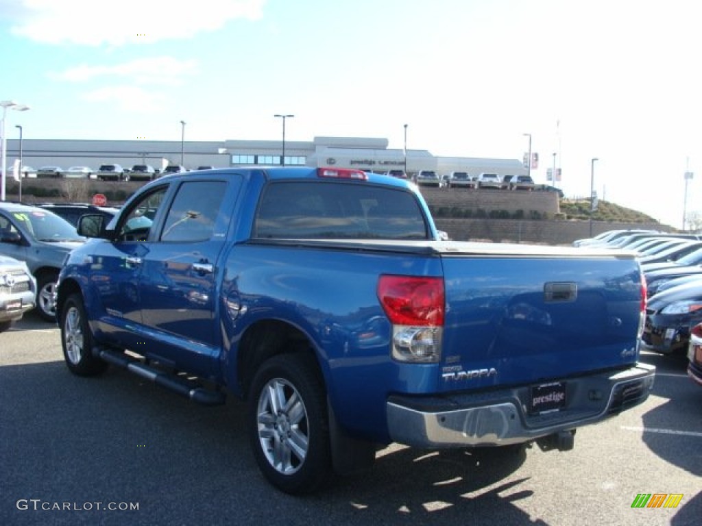 2008 Tundra Limited CrewMax 4x4 - Blue Streak Metallic / Graphite Gray photo #4