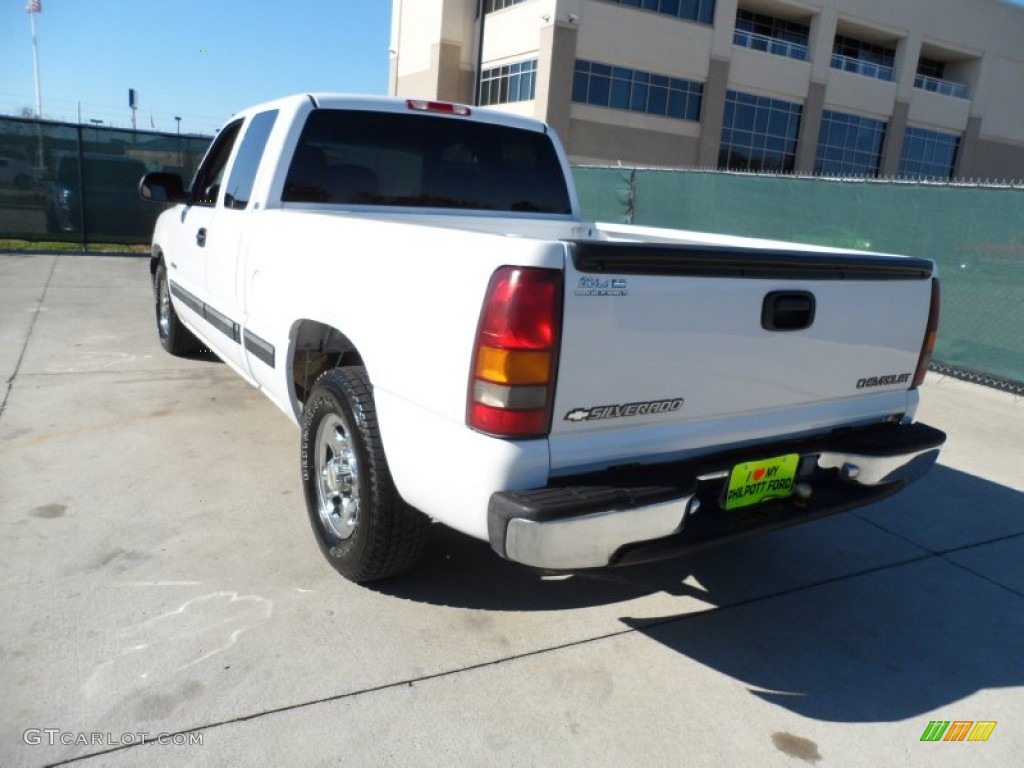 2000 Silverado 1500 LS Extended Cab - Summit White / Medium Gray photo #5