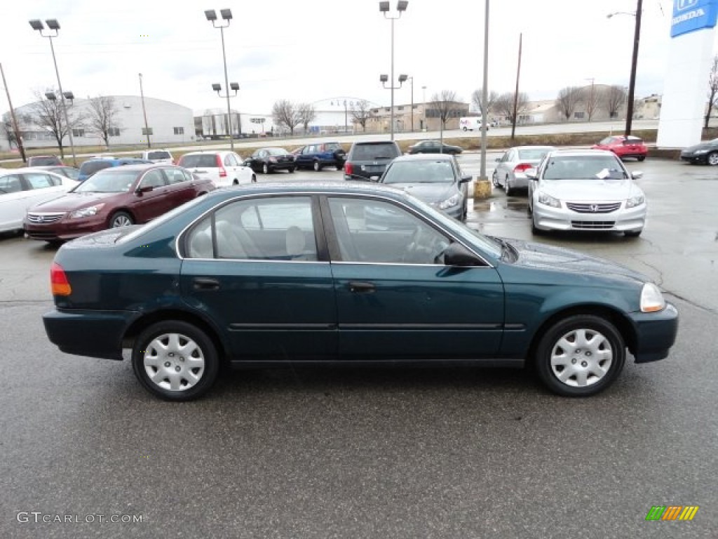 1998 Civic LX Sedan - Dark Green Pearl Metallic / Beige photo #6