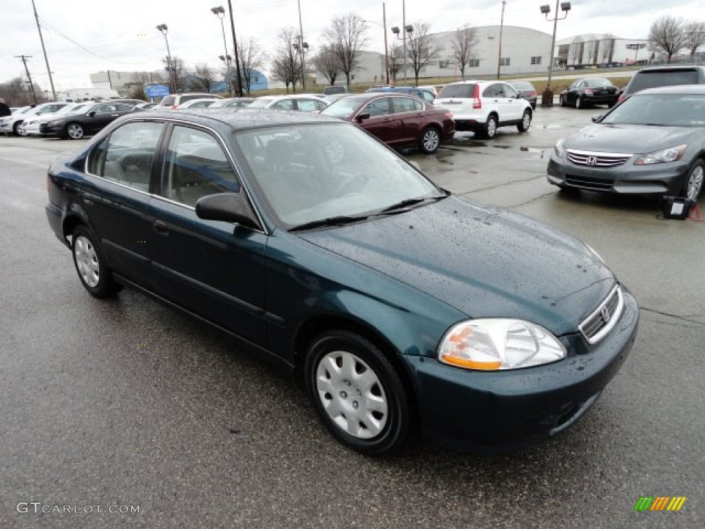 1998 Civic LX Sedan - Dark Green Pearl Metallic / Beige photo #7