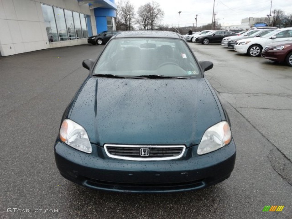 1998 Civic LX Sedan - Dark Green Pearl Metallic / Beige photo #8