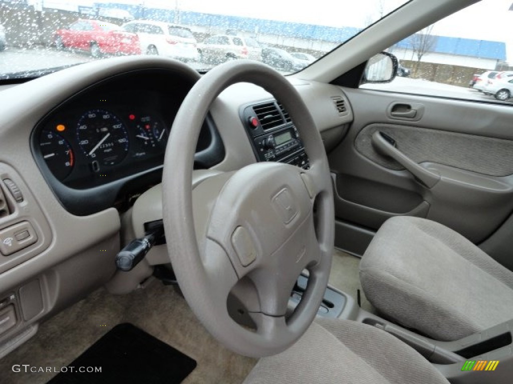 1998 Civic LX Sedan - Dark Green Pearl Metallic / Beige photo #15