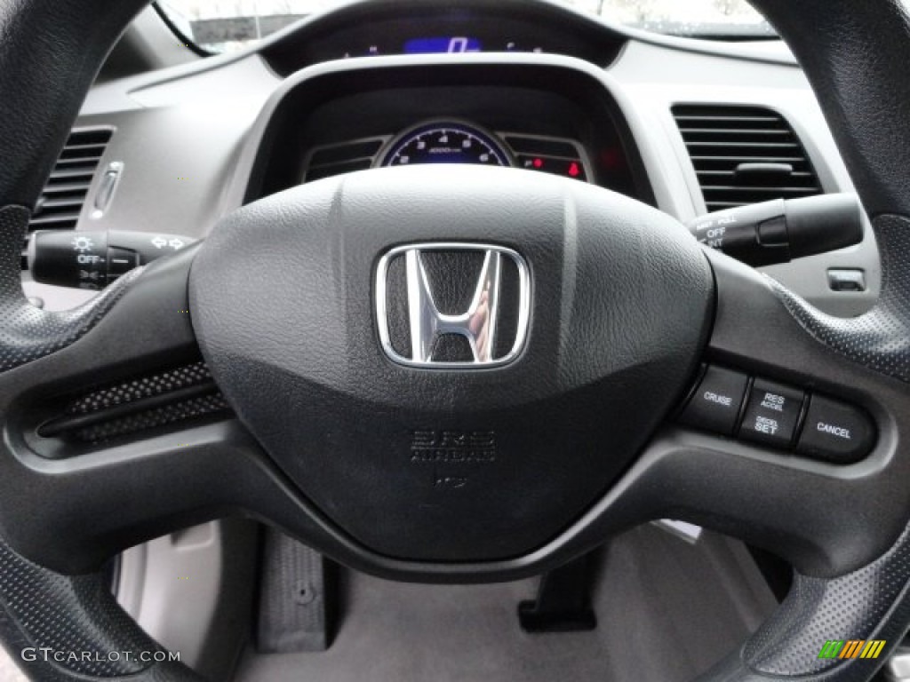 2008 Honda Civic LX Sedan Gray Steering Wheel Photo #59841180