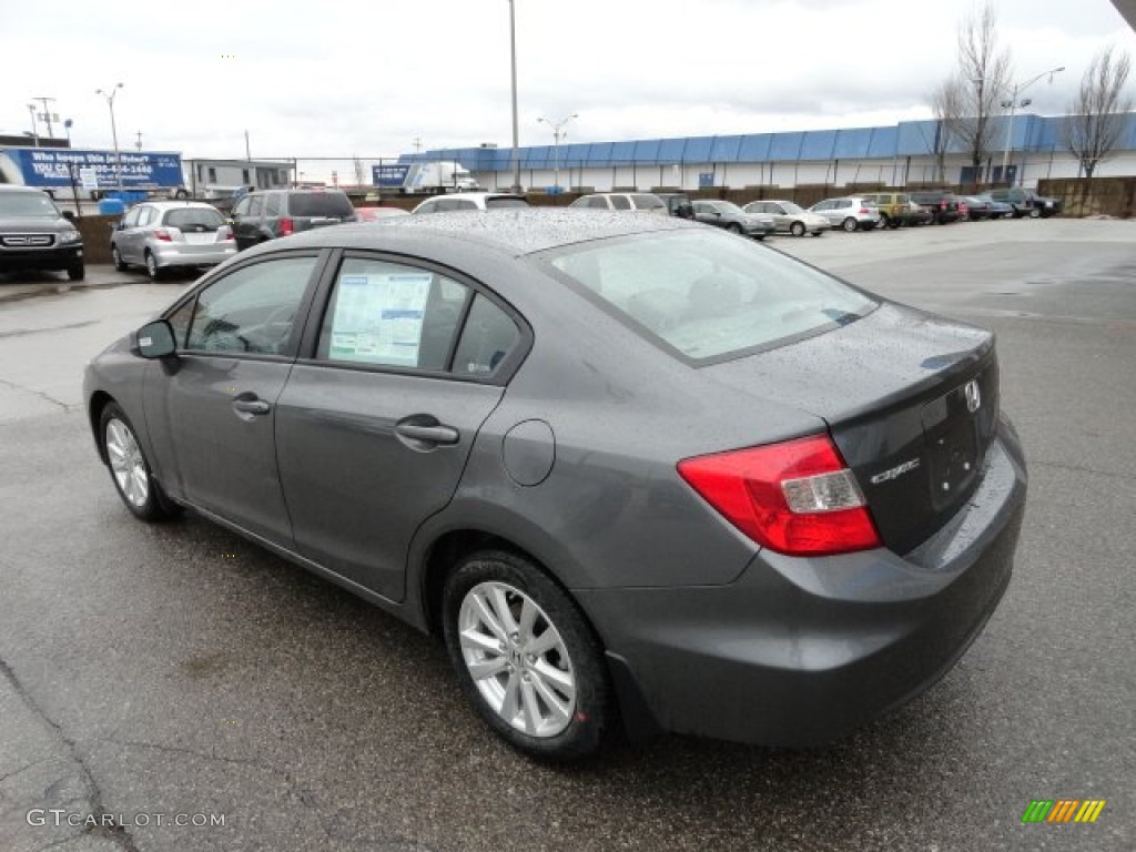2012 Civic EX Sedan - Polished Metal Metallic / Gray photo #3