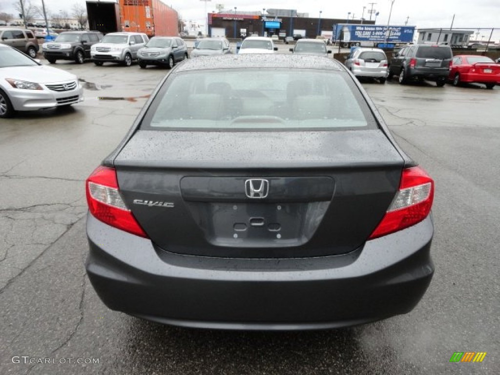 2012 Civic EX Sedan - Polished Metal Metallic / Gray photo #4