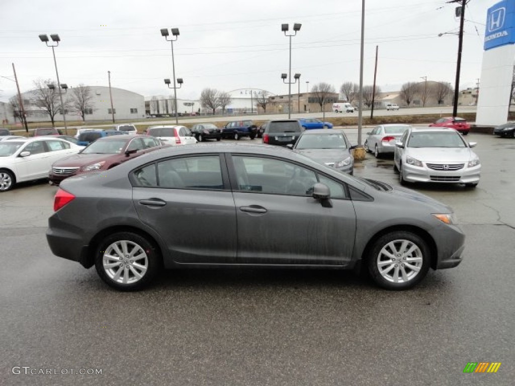2012 Civic EX Sedan - Polished Metal Metallic / Gray photo #6