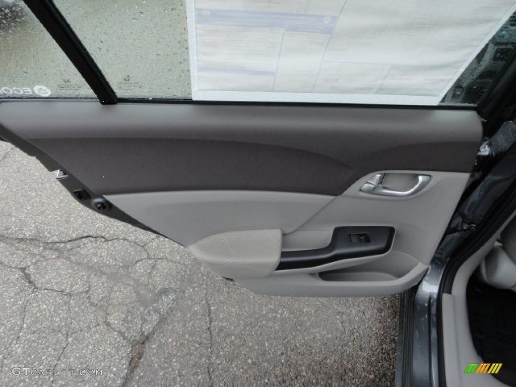 2012 Civic EX Sedan - Polished Metal Metallic / Gray photo #13