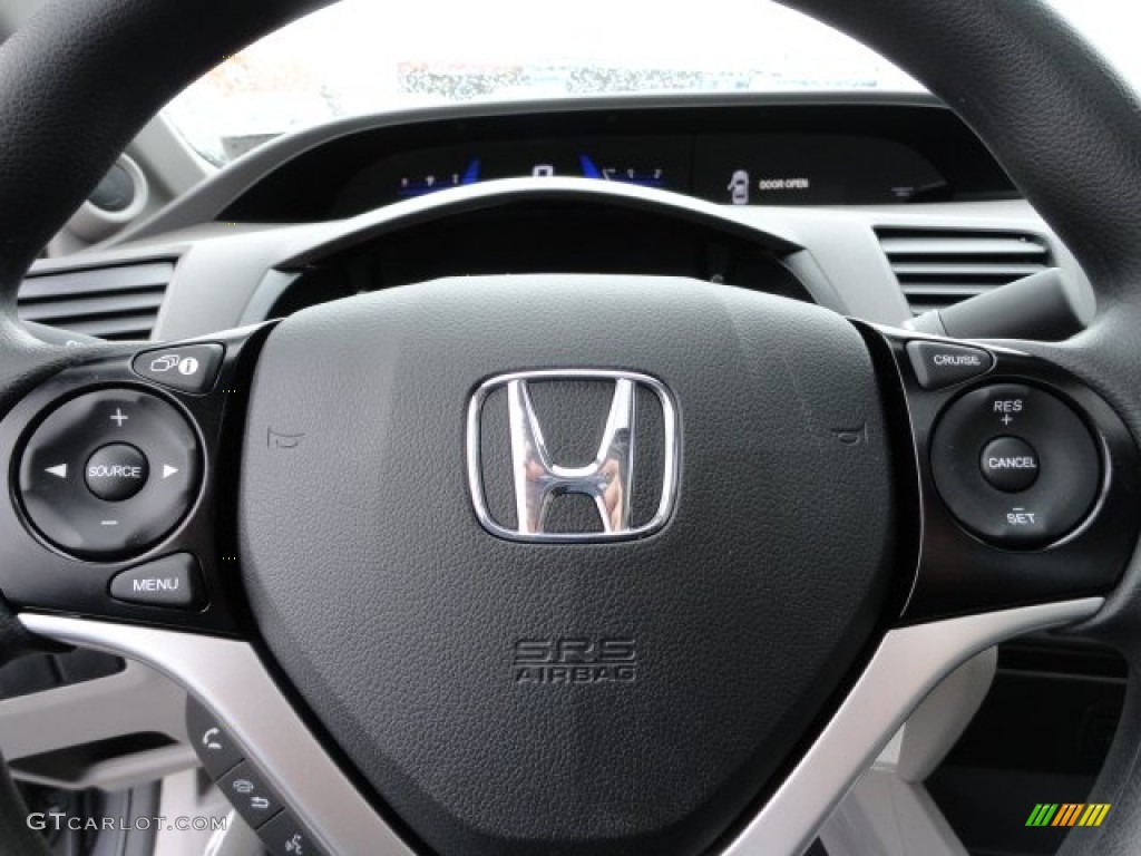 2012 Civic EX Sedan - Polished Metal Metallic / Gray photo #17