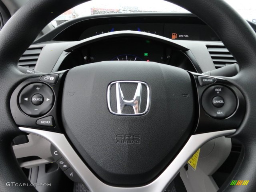 2012 Honda Civic EX Coupe Gray Steering Wheel Photo #59842191