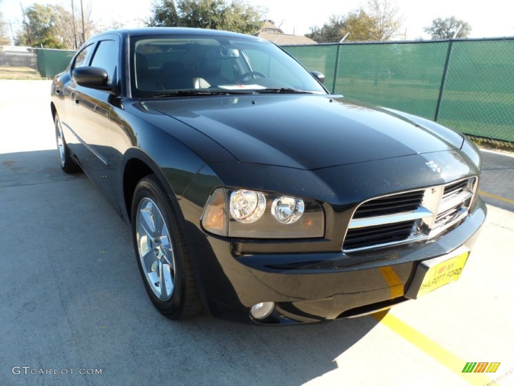 2008 Charger SXT - Brilliant Black Crystal Pearl / Dark Slate Gray photo #1