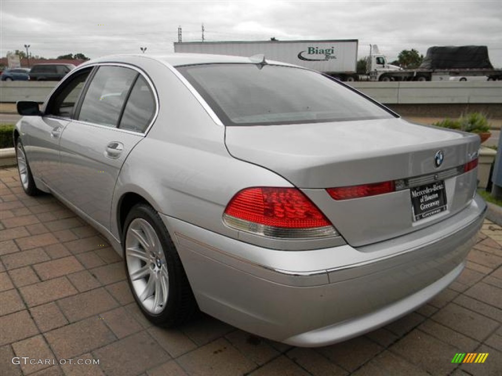 2002 7 Series 745Li Sedan - Titanium Silver Metallic / Flannel Grey photo #8