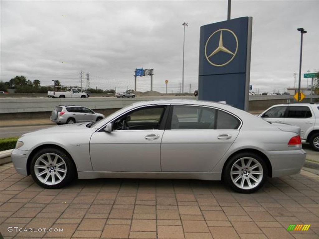 2002 7 Series 745Li Sedan - Titanium Silver Metallic / Flannel Grey photo #9