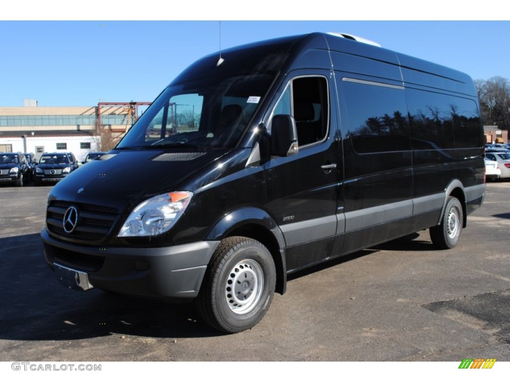 Jet Black 2012 Mercedes-Benz Sprinter 2500 High Roof Passenger Van Exterior Photo #59843840