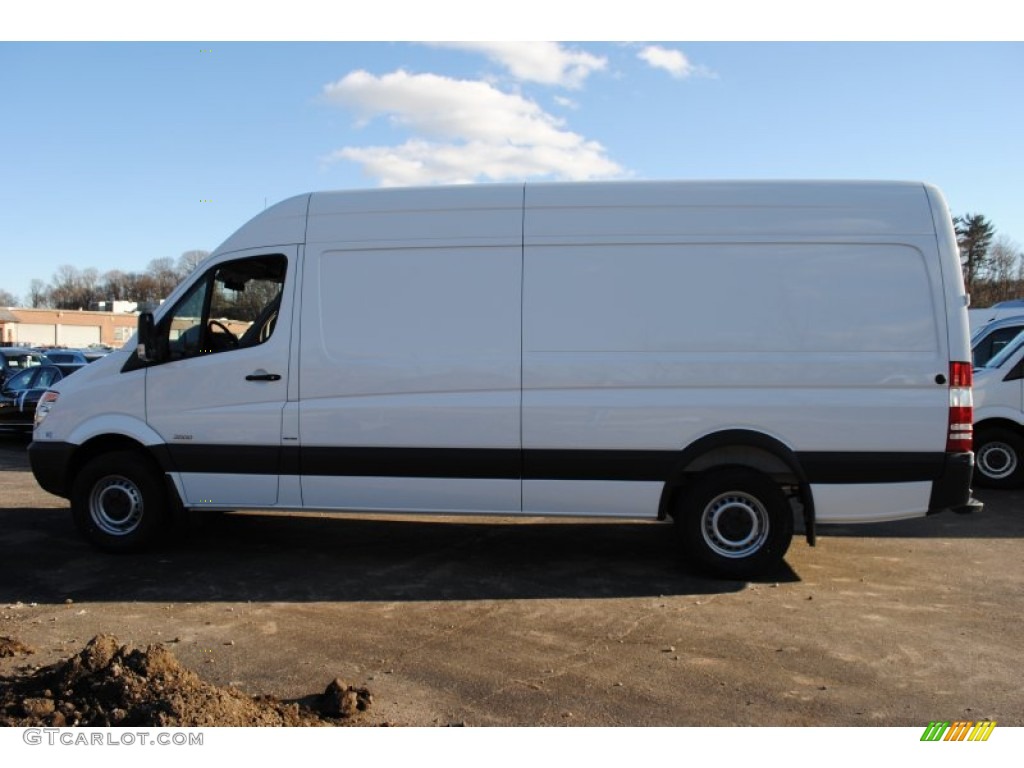 2012 Sprinter 2500 High Roof Cargo Van - Arctic White / Lima Black Fabric photo #3