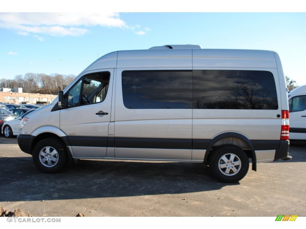 Brilliant Silver Metallic 2012 Mercedes-Benz Sprinter 2500 High Roof Passenger Van Exterior Photo #59844399