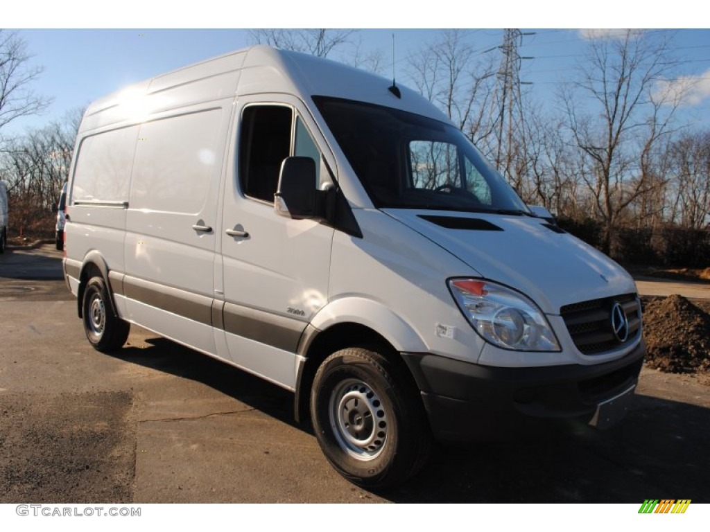 2012 Sprinter 2500 High Roof Cargo Van - Arctic White / Lima Black Fabric photo #7