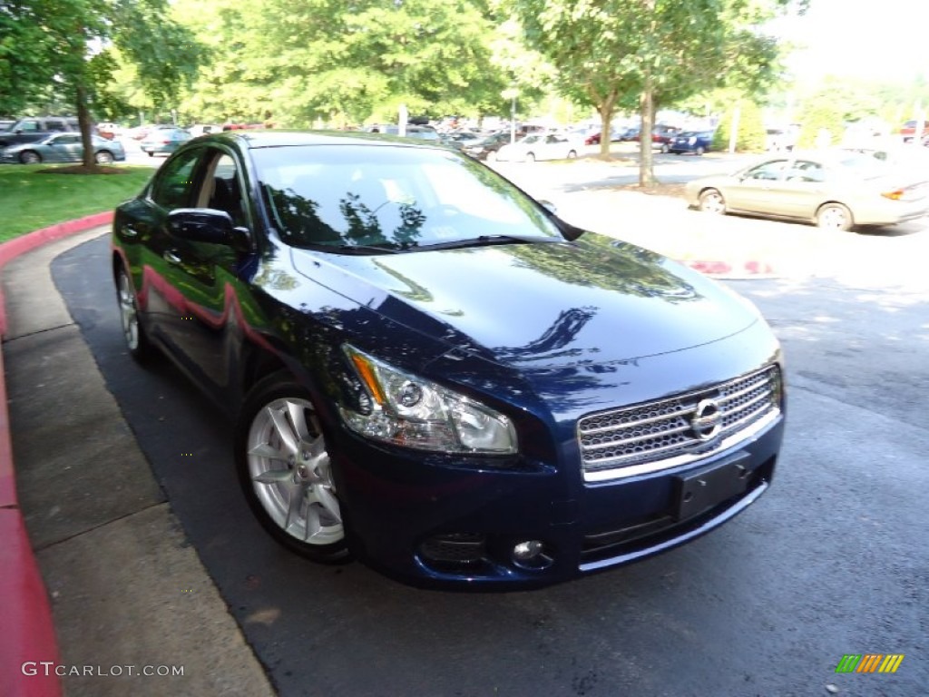 2009 Maxima 3.5 S - Navy Blue Metallic / Charcoal photo #1