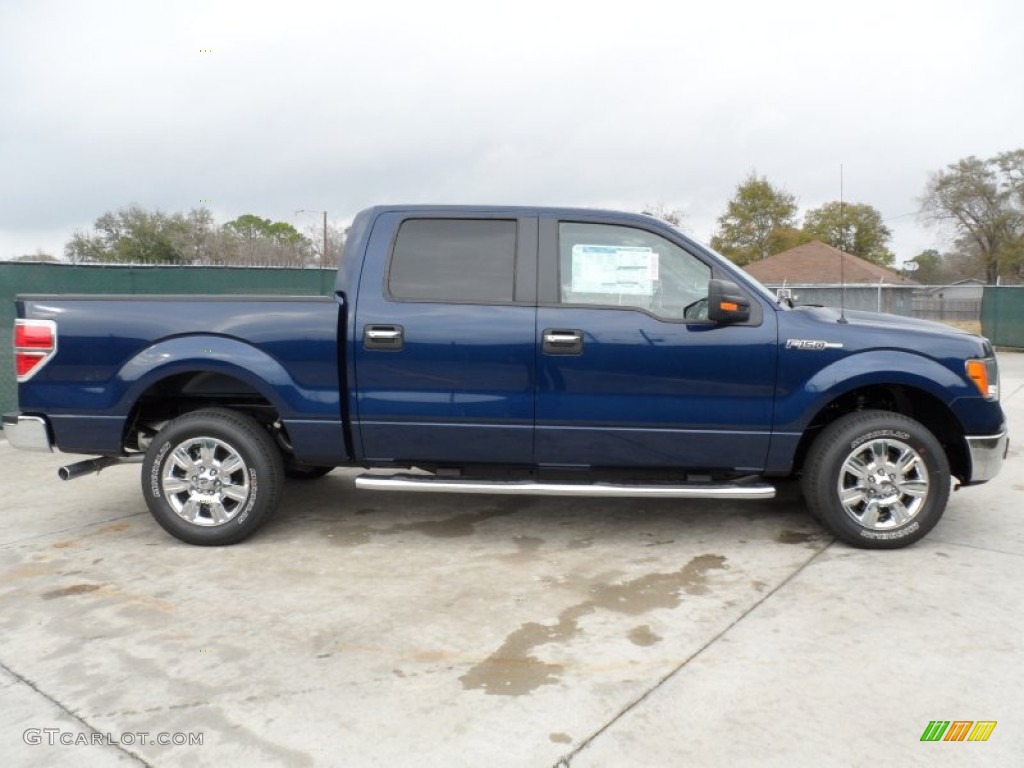 Dark Blue Pearl Metallic 2012 Ford F150 XLT SuperCrew Exterior Photo #59846055