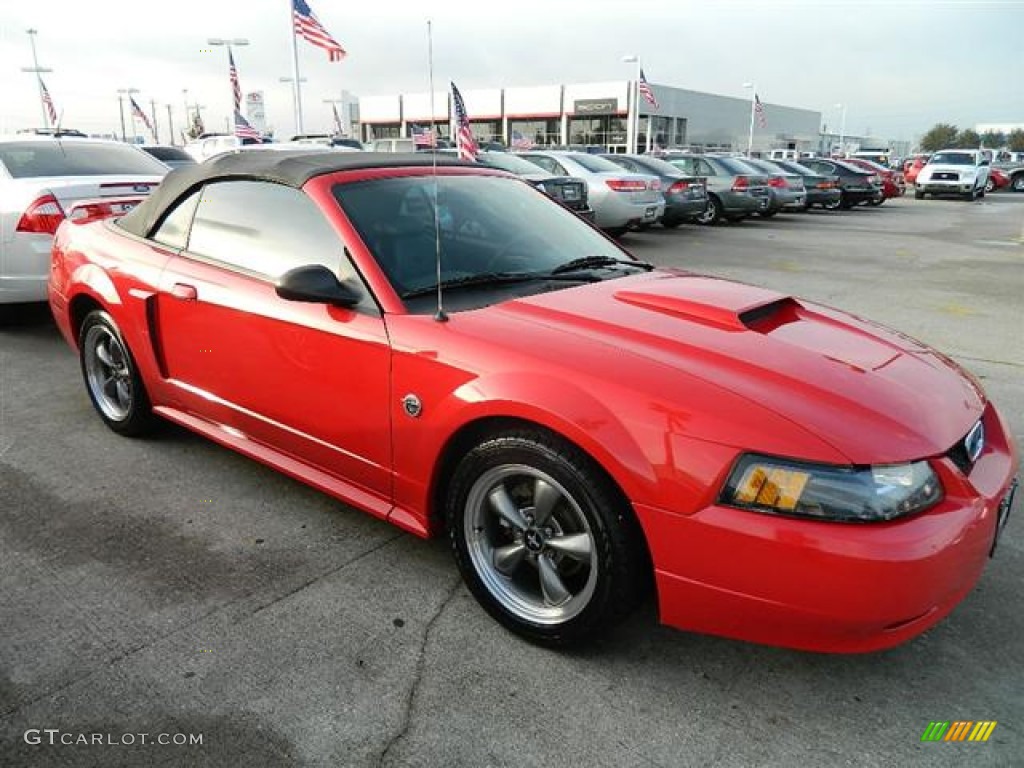 2004 Mustang GT Convertible - Torch Red / Dark Charcoal photo #13