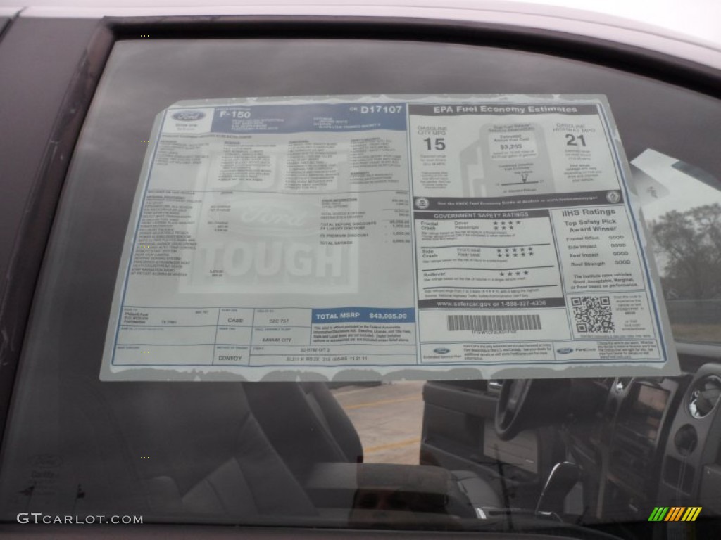 2012 Ford F150 FX2 SuperCrew Window Sticker Photo #59847026