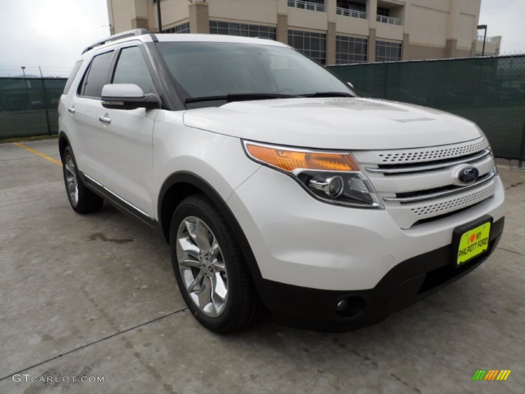 White Platinum Tri-Coat Ford Explorer