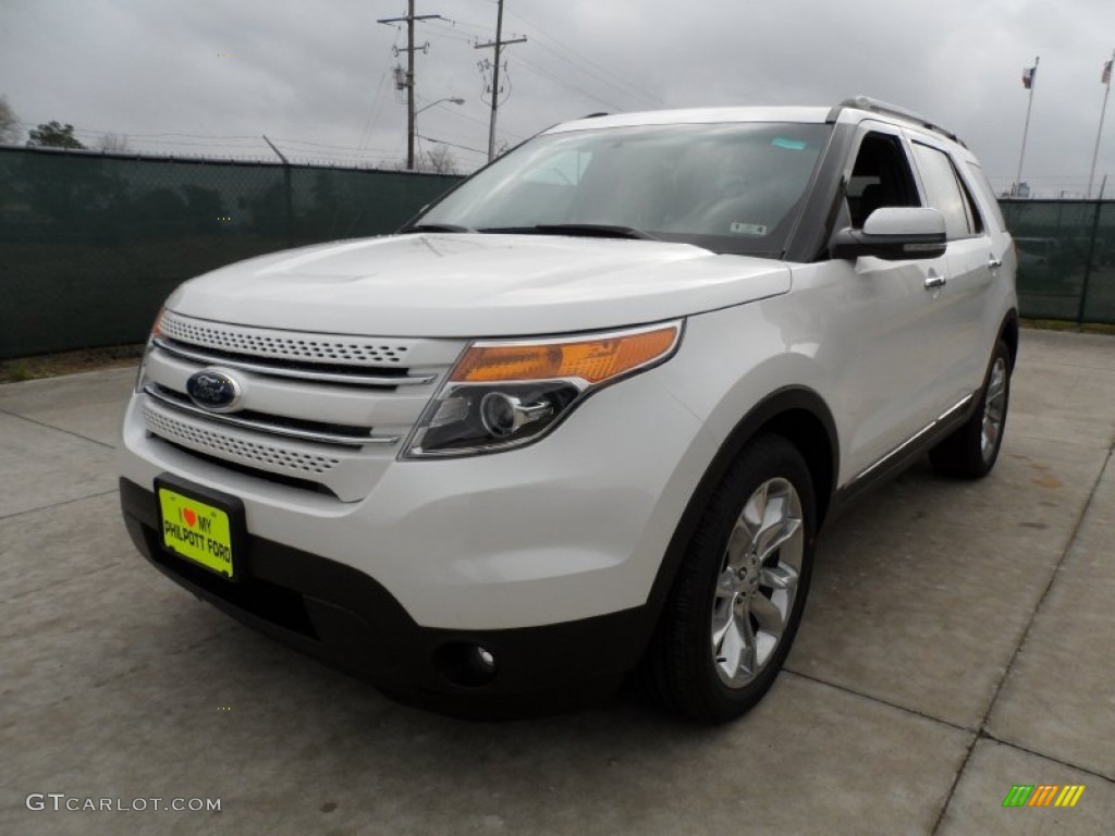 2012 Explorer Limited - White Platinum Tri-Coat / Medium Light Stone photo #7