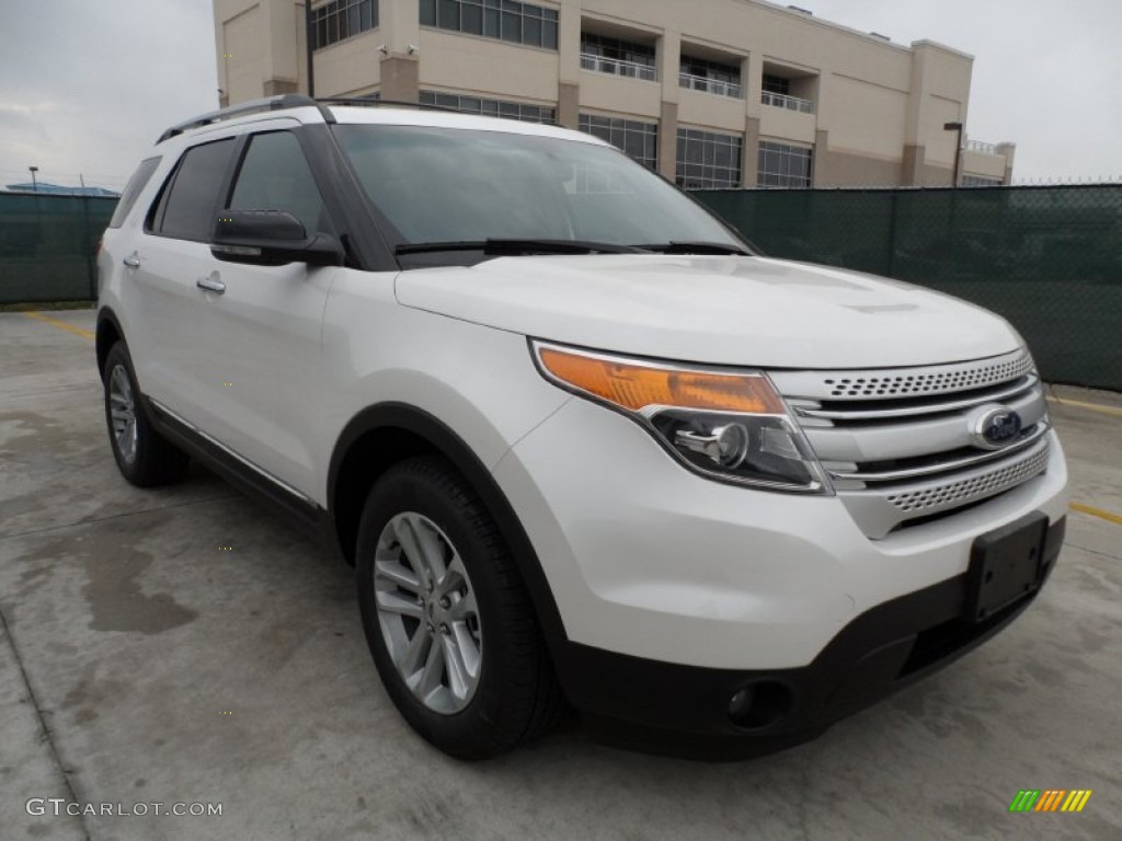 2012 Explorer XLT EcoBoost - White Platinum Tri-Coat / Charcoal Black photo #1