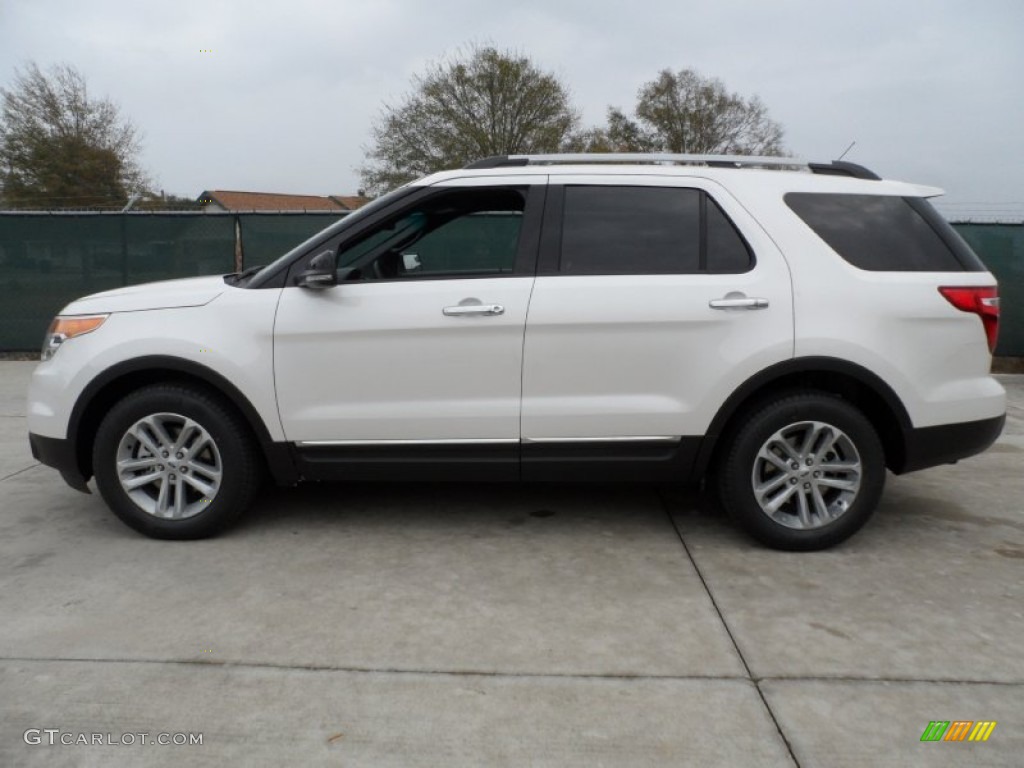 White Platinum Tri-Coat 2012 Ford Explorer XLT EcoBoost Exterior Photo #59848123