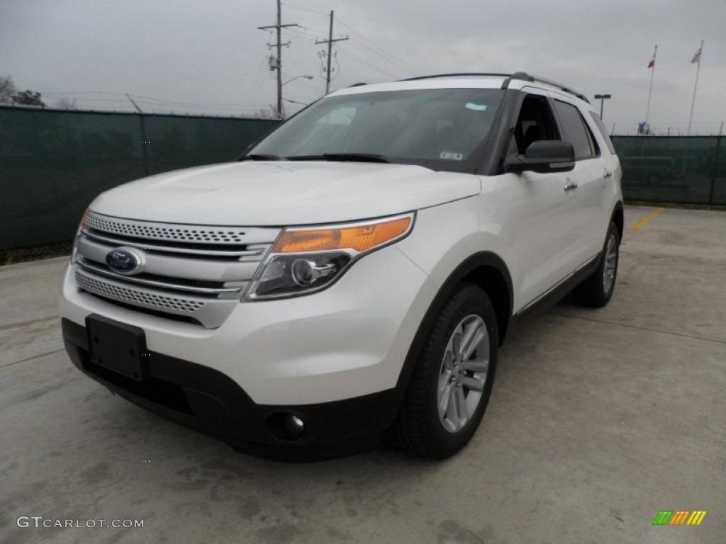 2012 Explorer XLT EcoBoost - White Platinum Tri-Coat / Charcoal Black photo #7