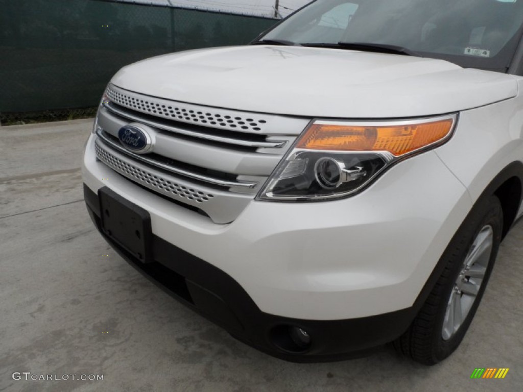 2012 Explorer XLT EcoBoost - White Platinum Tri-Coat / Charcoal Black photo #10