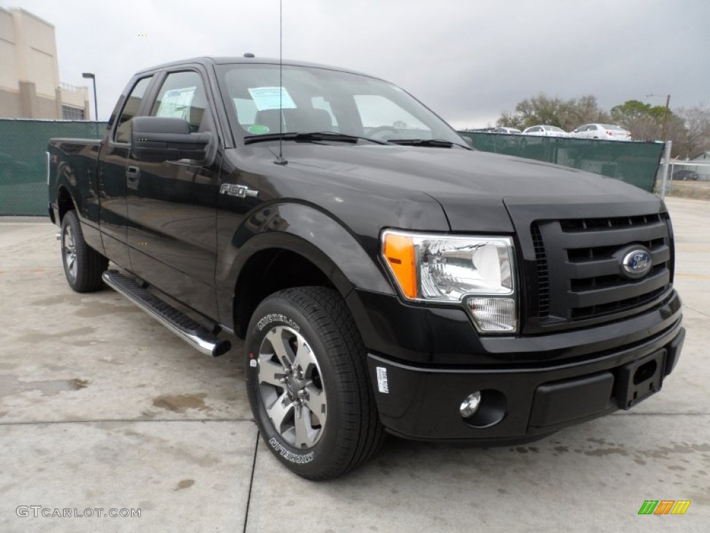 2012 F150 STX SuperCab - Tuxedo Black Metallic / Steel Gray photo #1