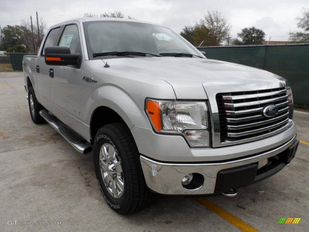 2012 F150 XLT SuperCrew 4x4 - Ingot Silver Metallic / Steel Gray photo #1