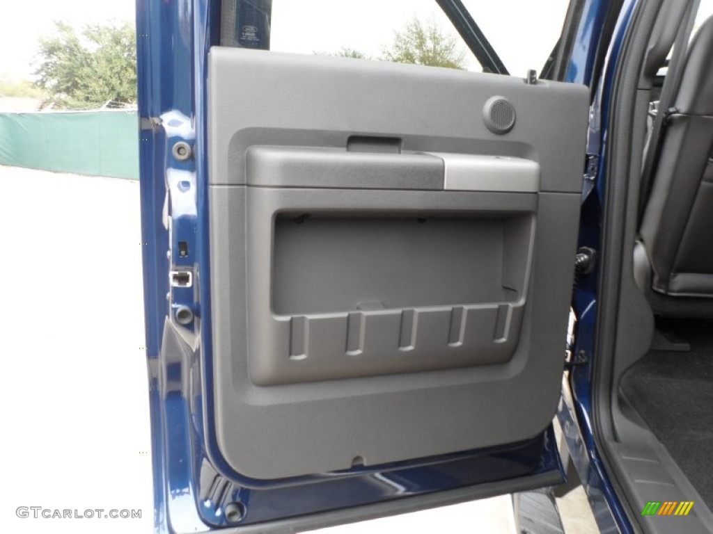 2012 Ford F250 Super Duty Lariat Crew Cab 4x4 Black Door Panel Photo #59850118