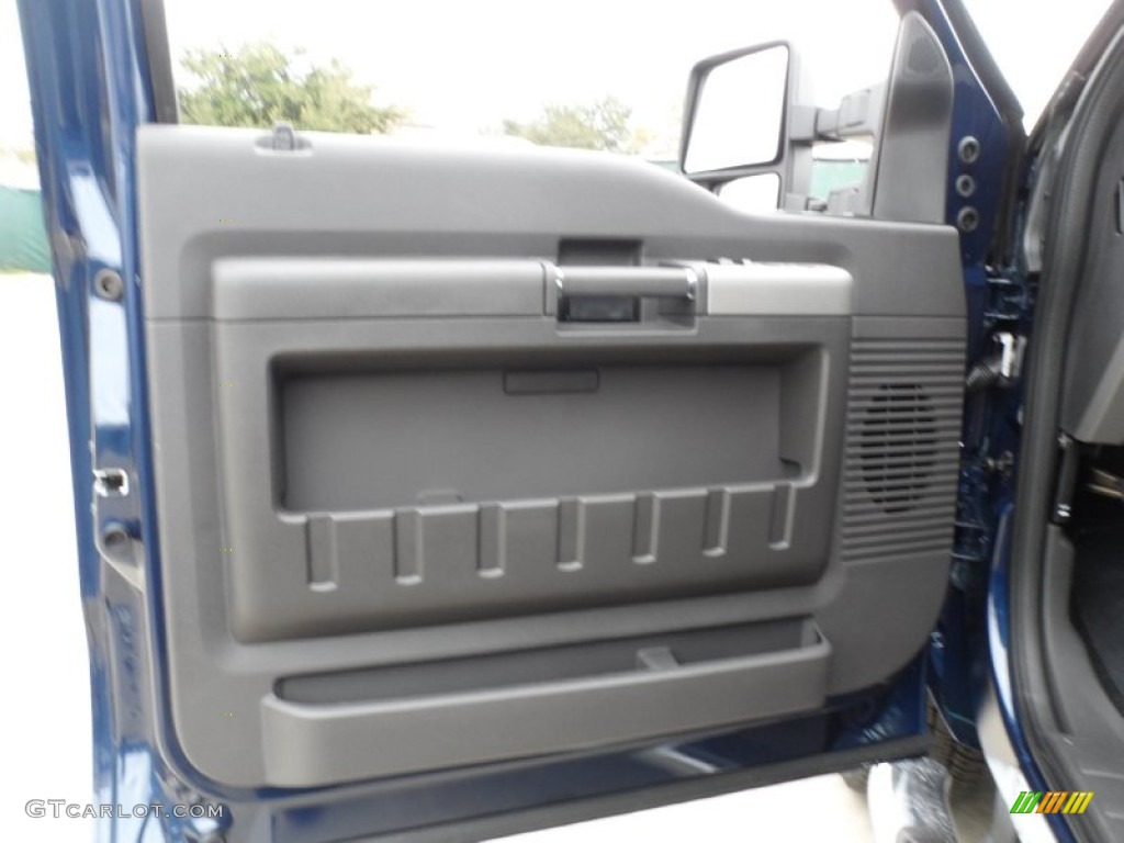 2012 Ford F250 Super Duty Lariat Crew Cab 4x4 Black Door Panel Photo #59850127