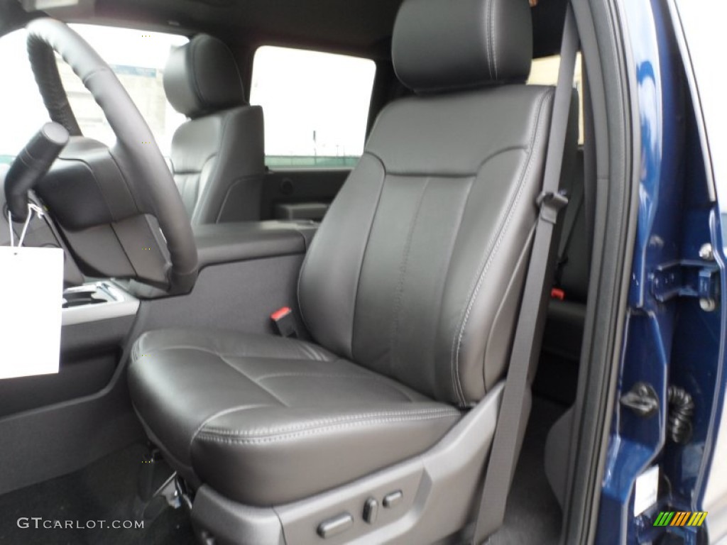 Black Interior 2012 Ford F250 Super Duty Lariat Crew Cab 4x4 Photo #59850145