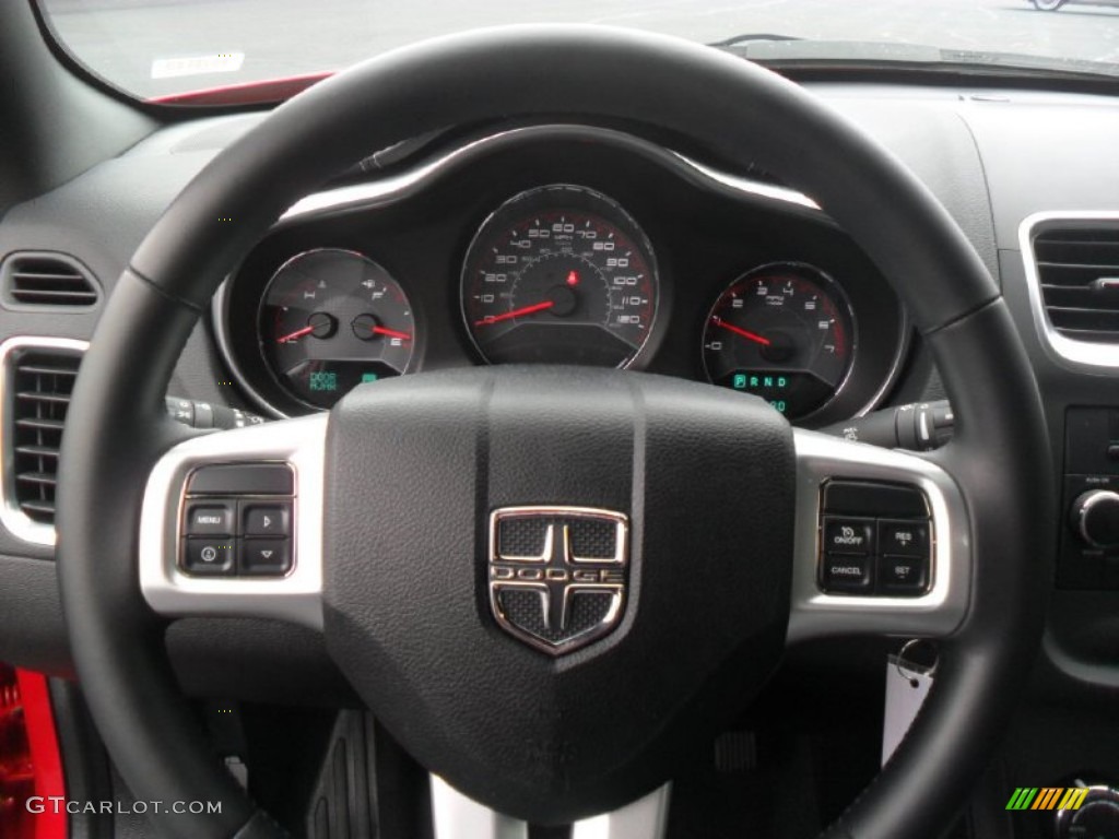 2011 Dodge Avenger Mainstreet Black Steering Wheel Photo #59850895