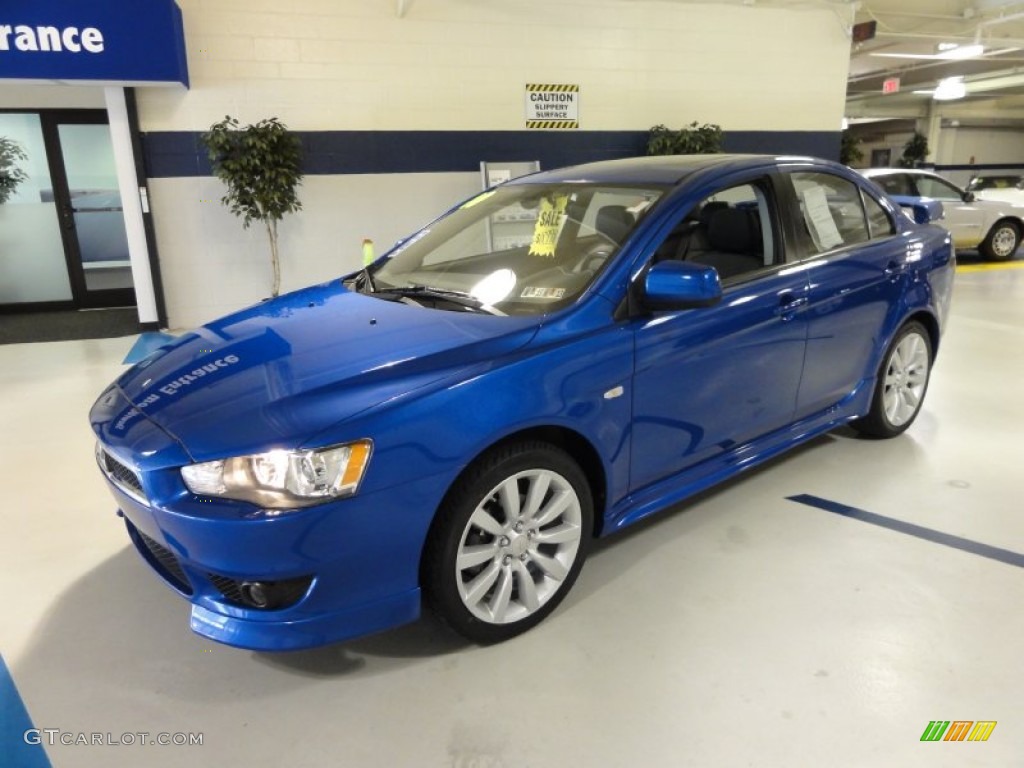 2010 Lancer GTS - Octane Blue Metallic / Black photo #1