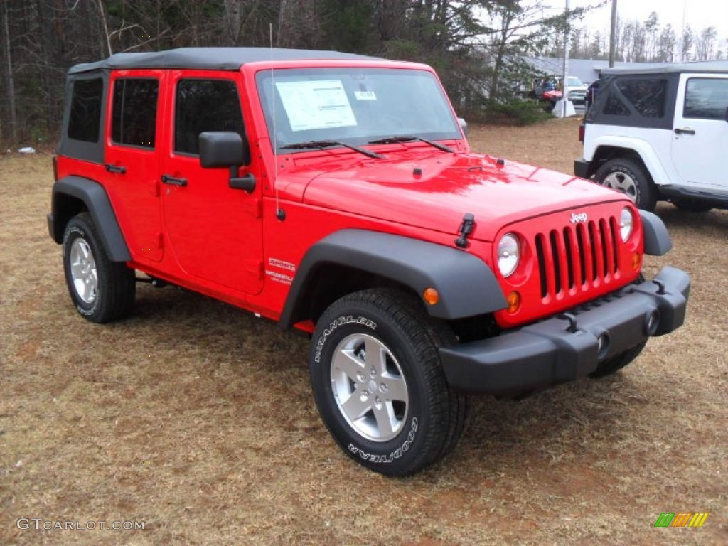 2012 Wrangler Unlimited Sport S 4x4 - Flame Red / Black photo #5