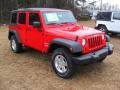 2012 Flame Red Jeep Wrangler Unlimited Sport S 4x4  photo #5