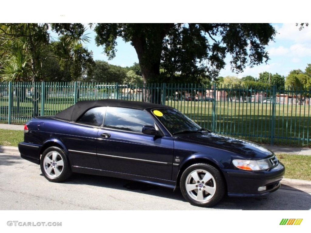2002 9-3 SE Convertible - Cosmic Blue Metallic / Sand Beige photo #13