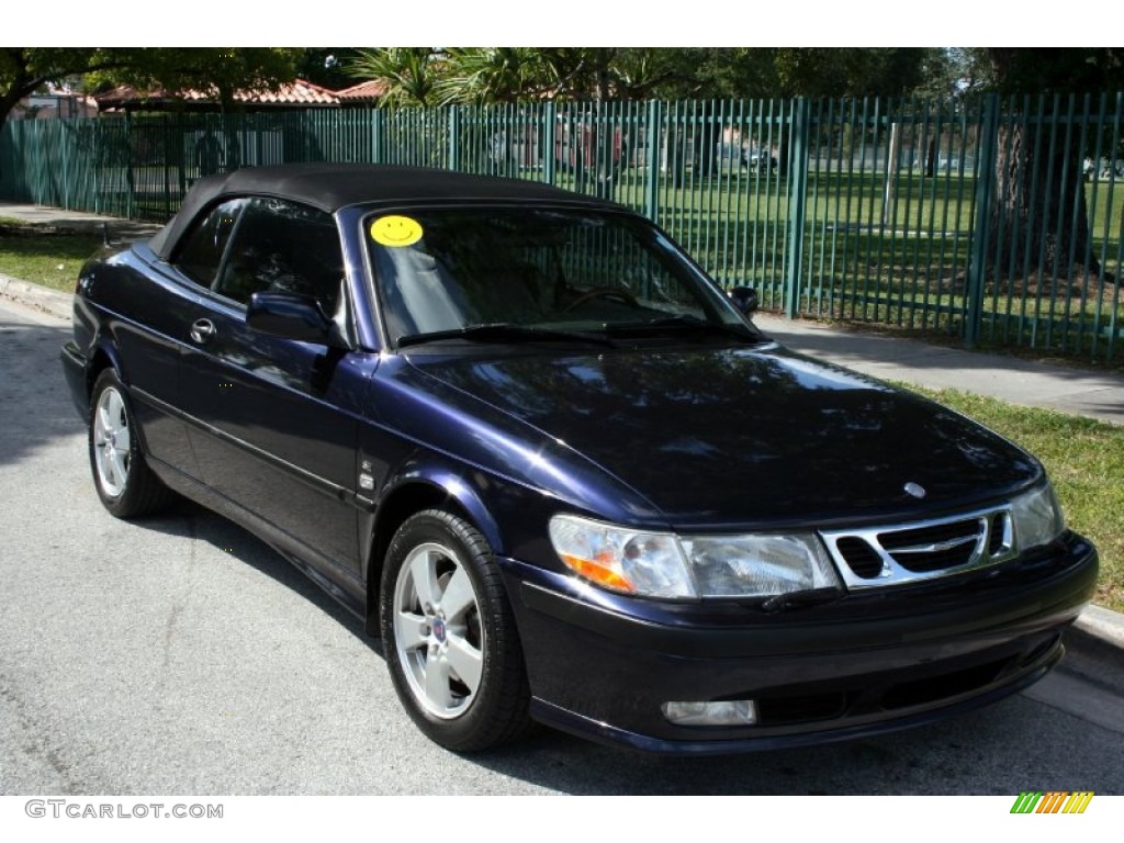 2002 9-3 SE Convertible - Cosmic Blue Metallic / Sand Beige photo #16