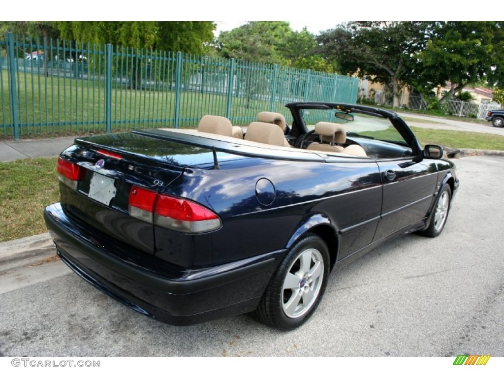2002 9-3 SE Convertible - Cosmic Blue Metallic / Sand Beige photo #22