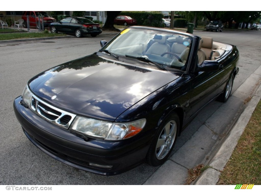 2002 9-3 SE Convertible - Cosmic Blue Metallic / Sand Beige photo #24